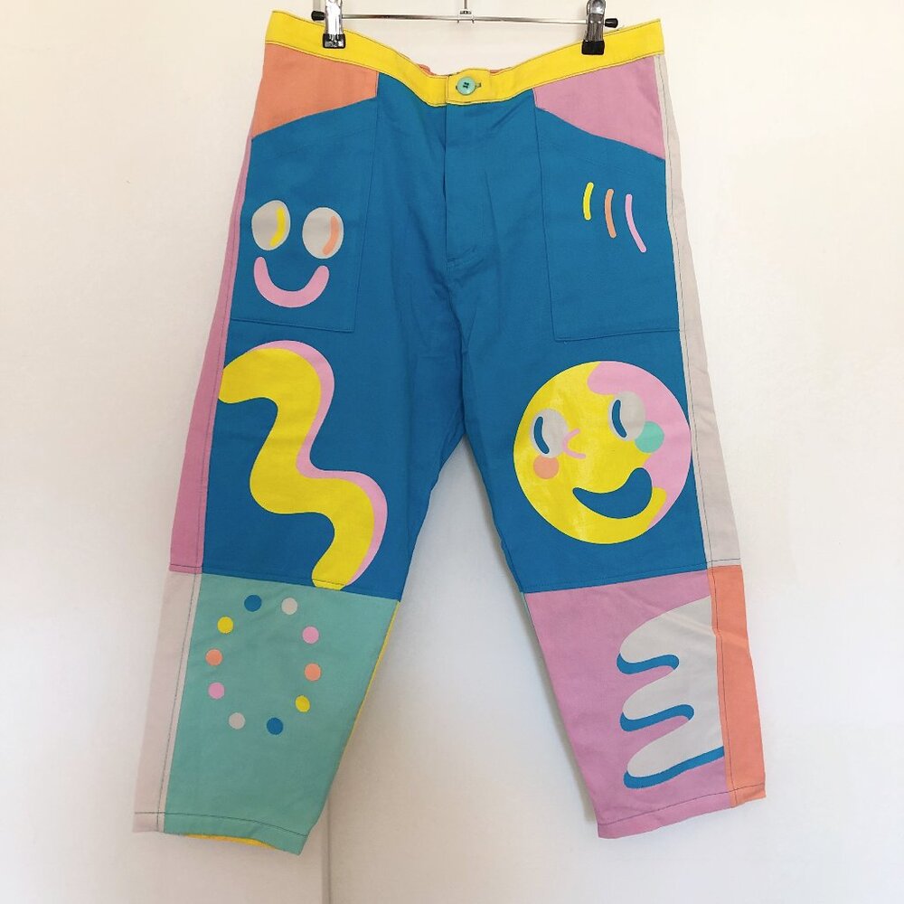 Brand new funky colorblock capri pants with tags still attached!